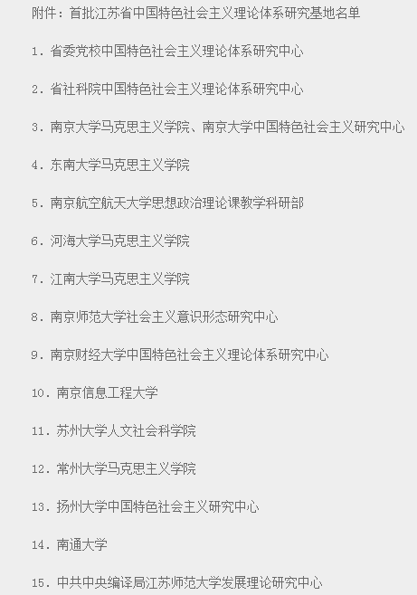 喜  报：我院申请获得首批江苏省中国特色社会主义研究基地